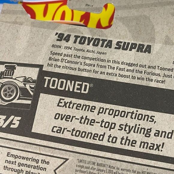 2023 Hot Wheels Tooned '94 Toyota Supra Fast & Furious New in Package Lot of 5 - Picture 6 of 6